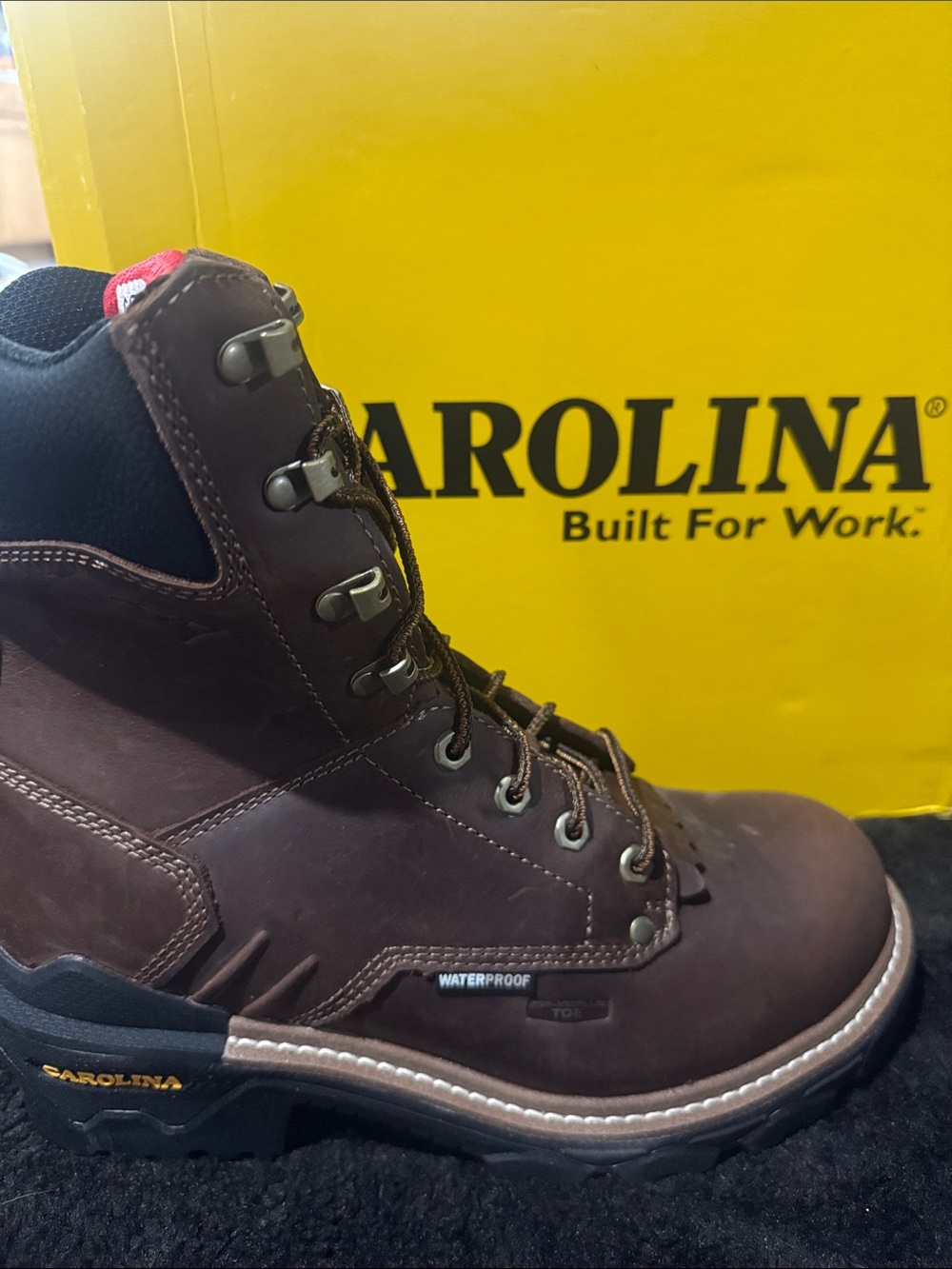 CAROLINA CARDINAL: 8" WATERPROOF LOGGER (COMP TOE)